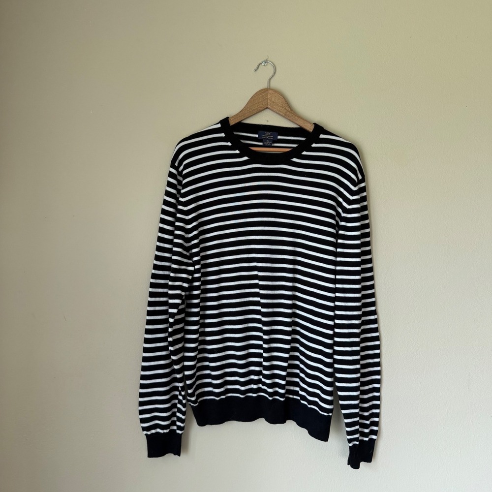 346 Brooks Brothers Supima Cotton Striped Classic Fit Sweater Size XL